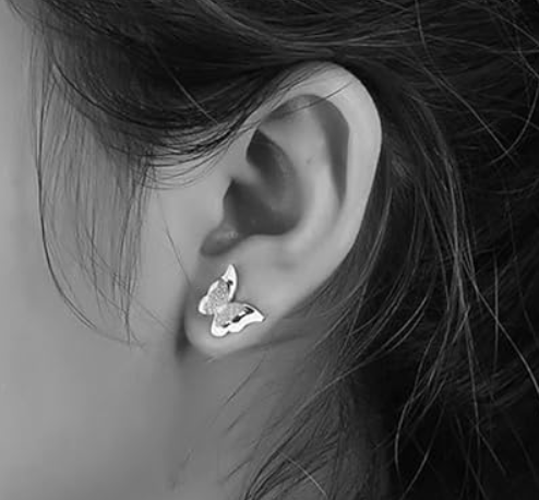 Butterfly Small Stud Gold Earrings