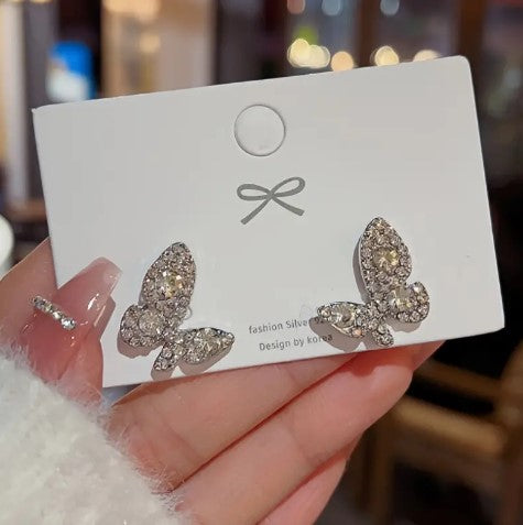 Butterfly Zircon Crystal Drop Earring