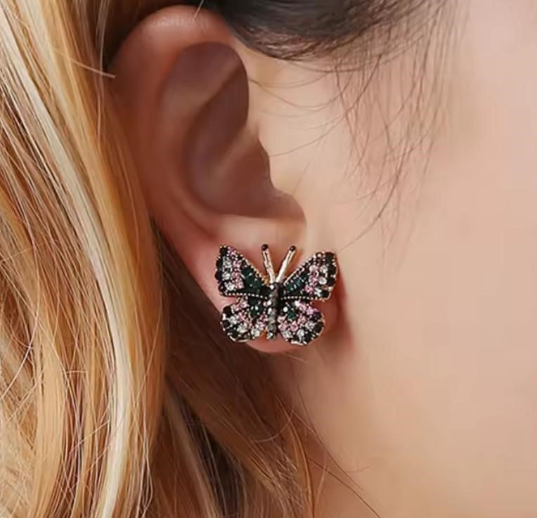 Butterfly Zircon Stud Earring