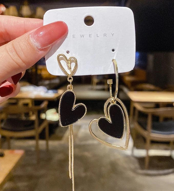 Love Heart Chain Long Earring
