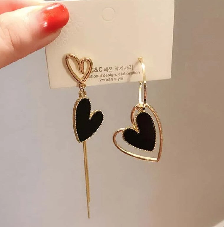 Love Heart Chain Long Earring