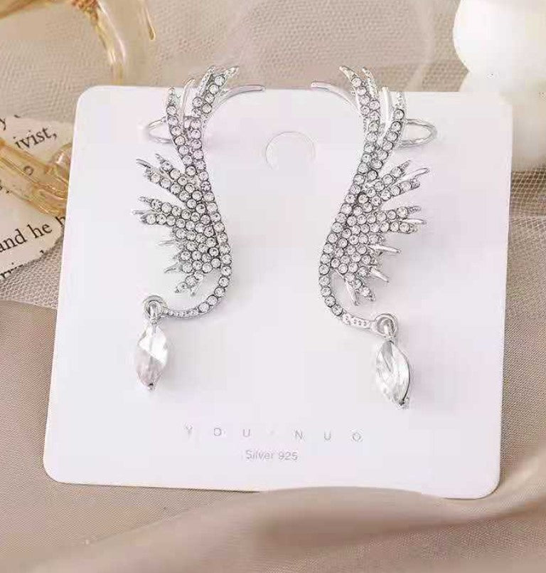 CRYSTAL WING EARCUFF EARRINGS