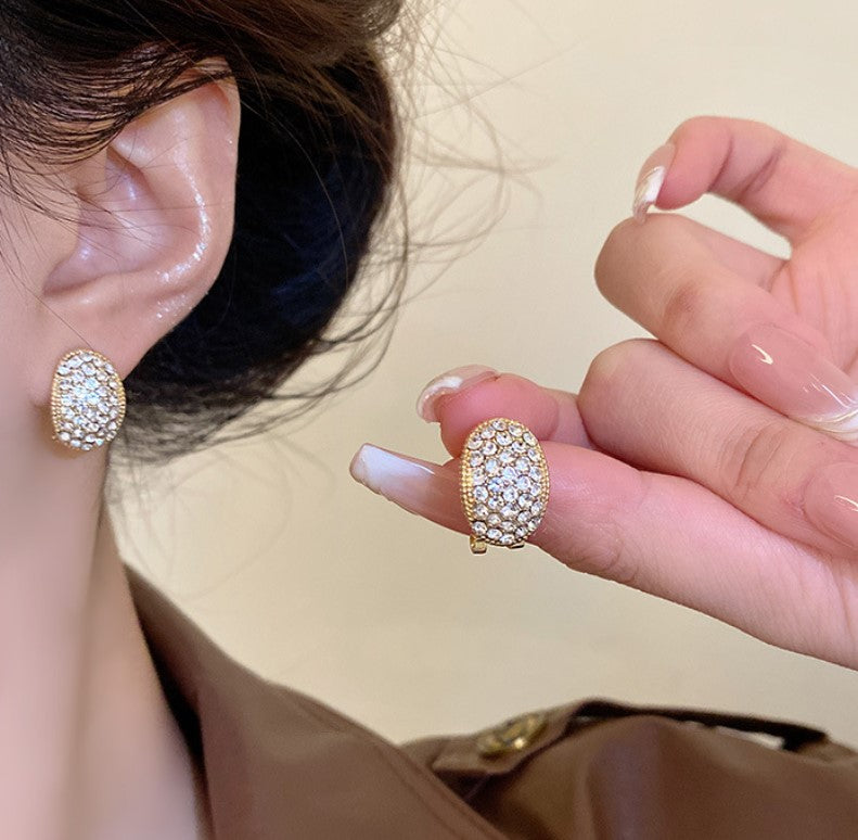 WHITE AD STONE STUDS ZIRCON KOREAN EARRINGS FOR WOMEN & GIRLS