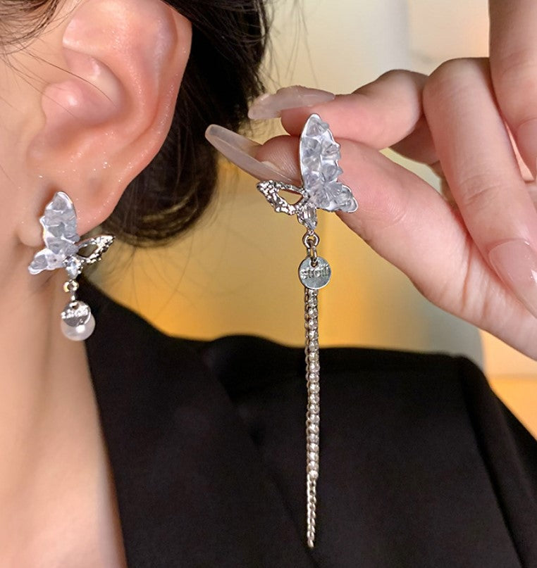 BUTTERFLY DROP KOREAN EARRINGS