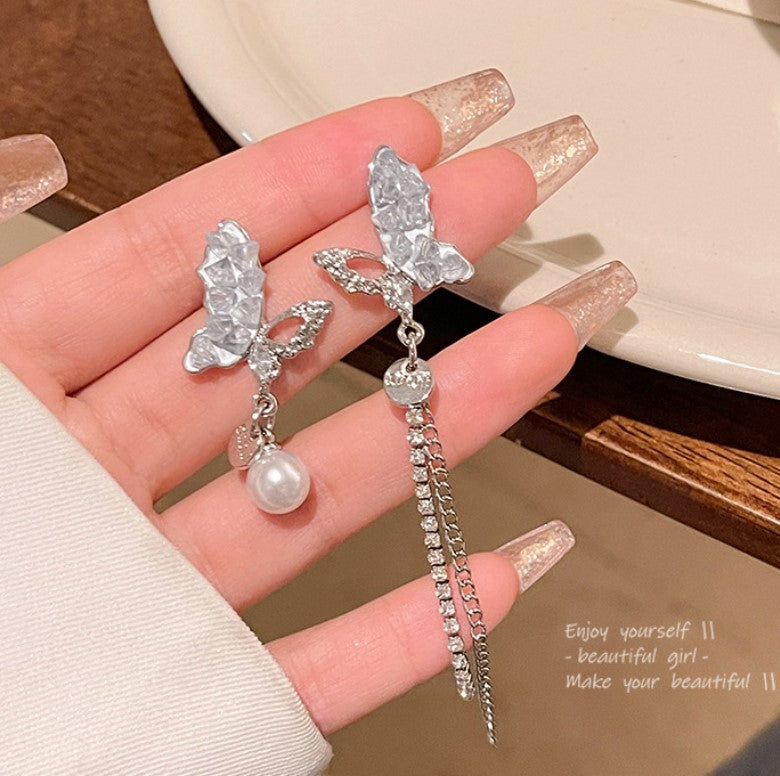 BUTTERFLY DROP KOREAN EARRINGS