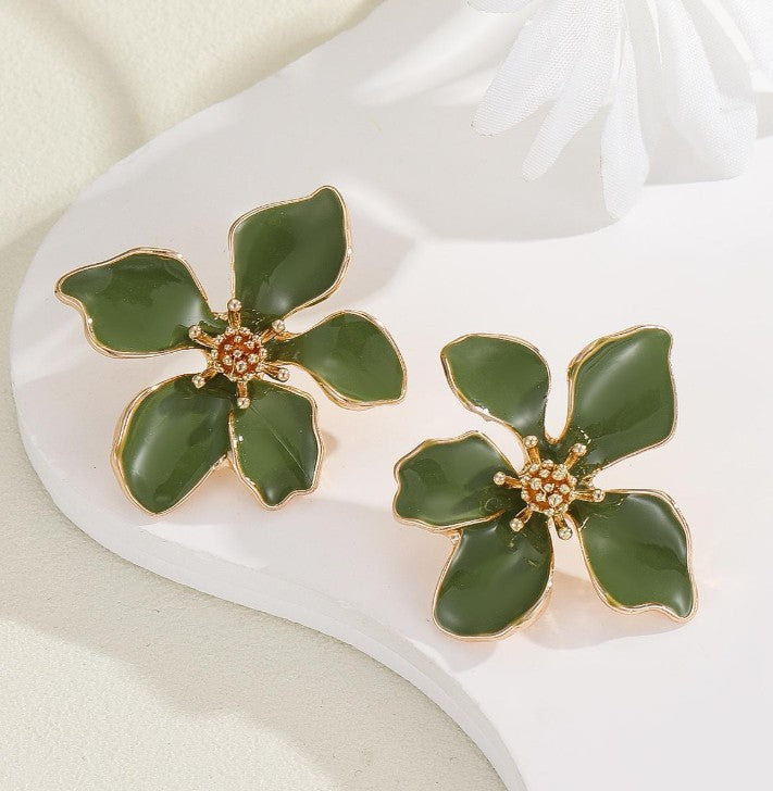 FLOWER STUDS KOREAN EARRINGS