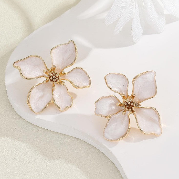 FLOWER STUDS KOREAN EARRINGS