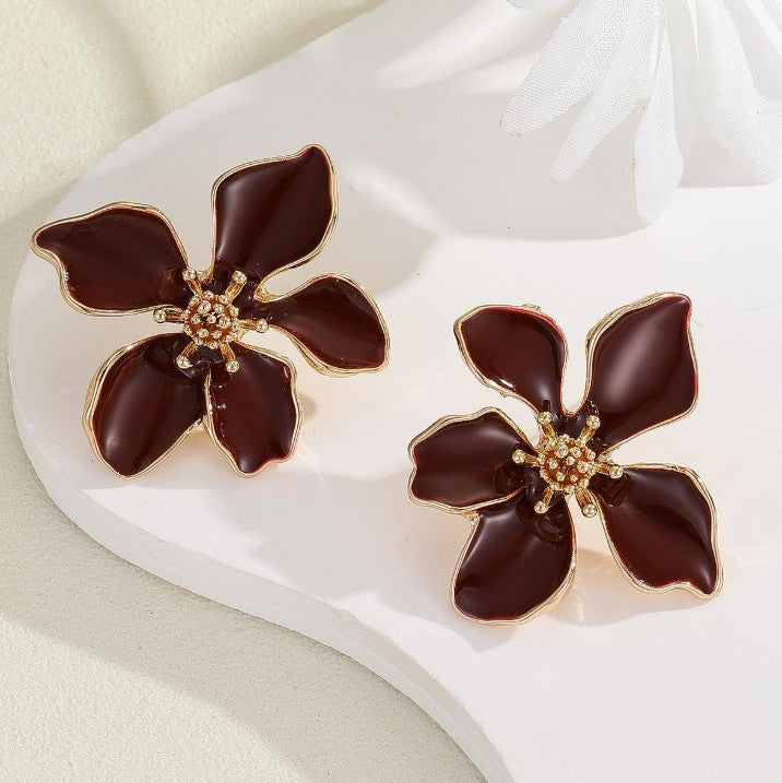 FLOWER STUDS KOREAN EARRINGS