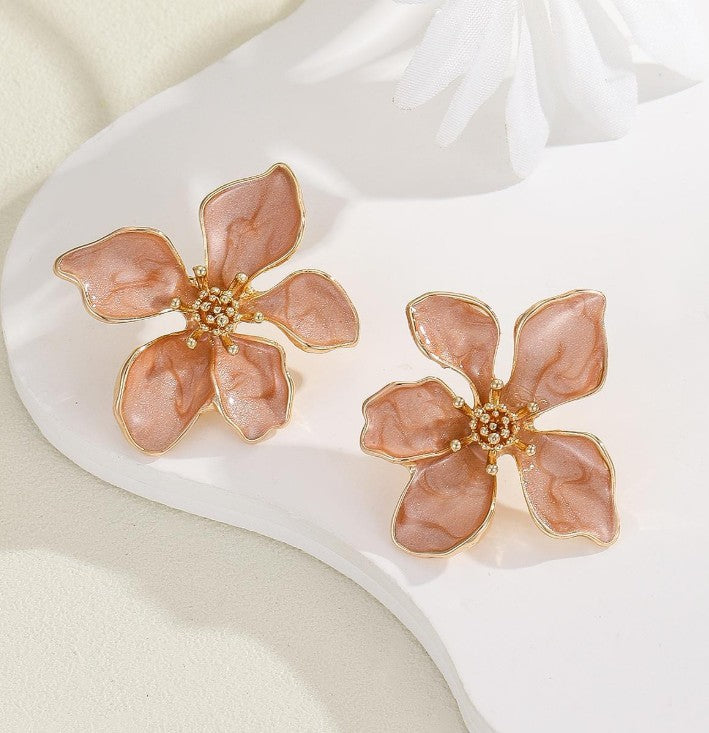 FLOWER STUDS KOREAN EARRINGS