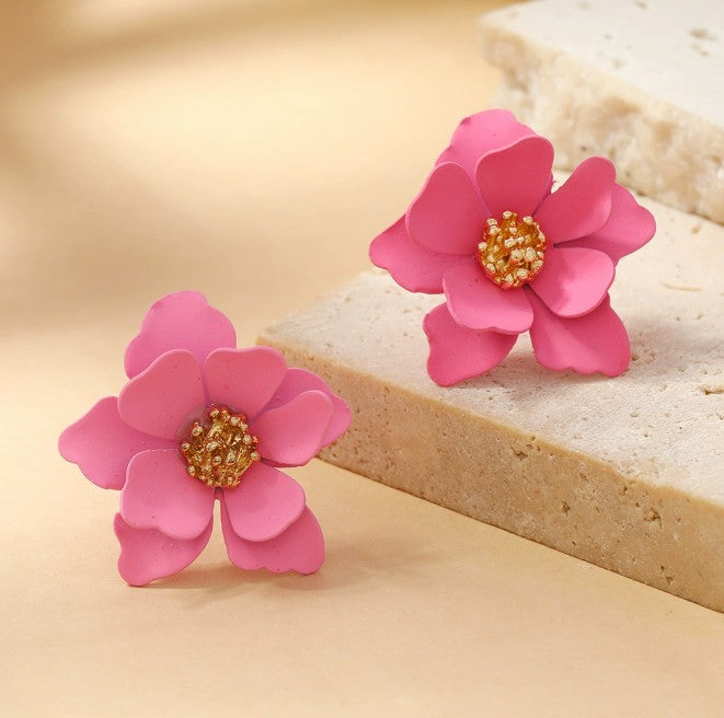 FLOWER STUDS KOREAN EARRINGS