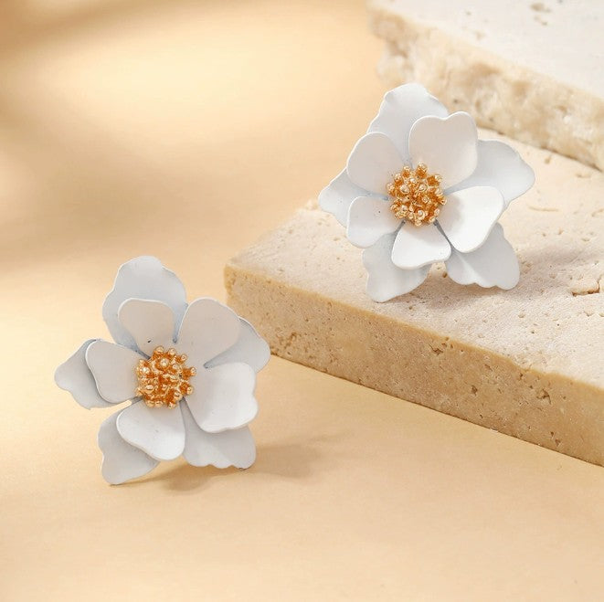 FLOWER STUDS KOREAN EARRINGS