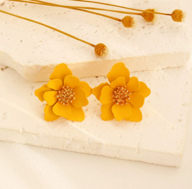 FLOWER STUDS KOREAN EARRINGS