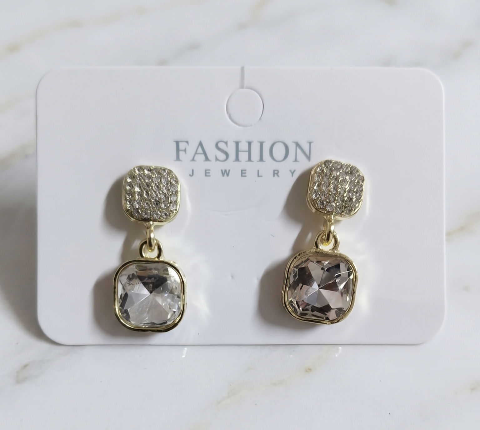 AD STONE KOREAN DROP EARRINGS