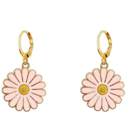 Daisy Flower Drop Earring
