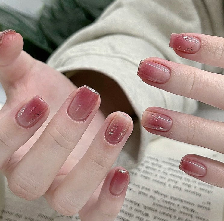 MEDIUM LONG 24 PC ARTIFICIAL NAILS MULTICOLOR W/ KIT