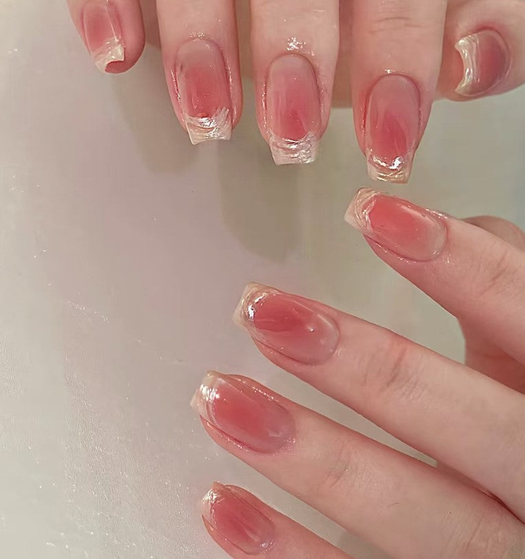 MEDIUM 24 PC ARTIFICIAL NAILS FRENCH DREAM W/ KIT