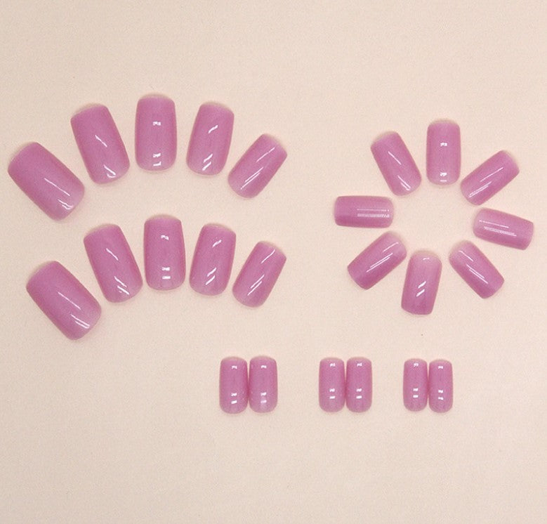 MEDIUM LONG 24 PC ARTIFICIAL NAILS PURPLE