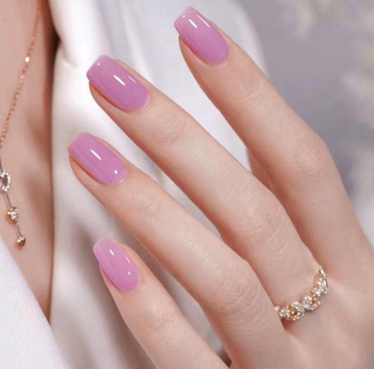 MEDIUM LONG 24 PC ARTIFICIAL NAILS PURPLE