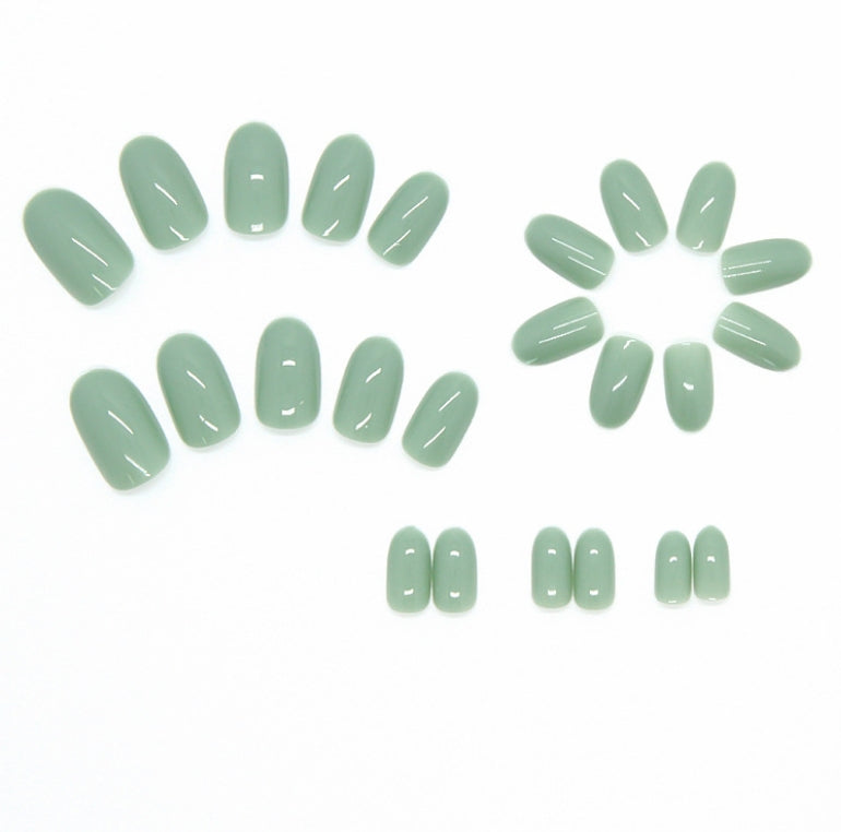 MEDIUM 24 PC ARTIFICIAL NAILS MINT GREEN