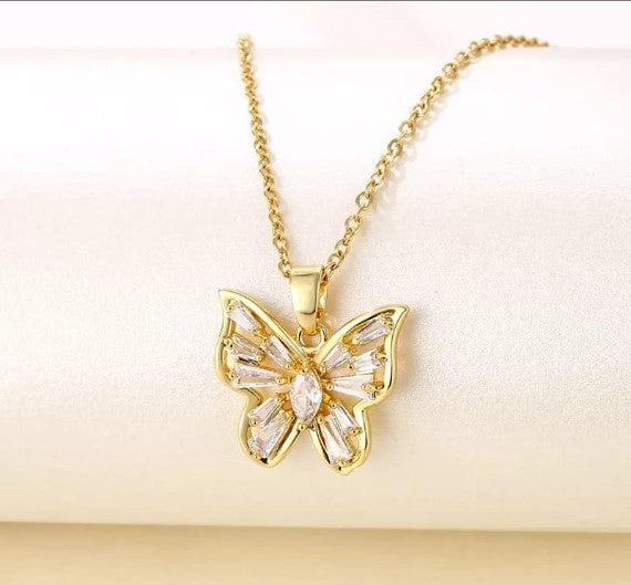 Butterfly Pendant Chain Necklace