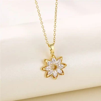 Sunflower Pendant Necklace