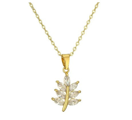 Leaf Pendant Chain Necklace