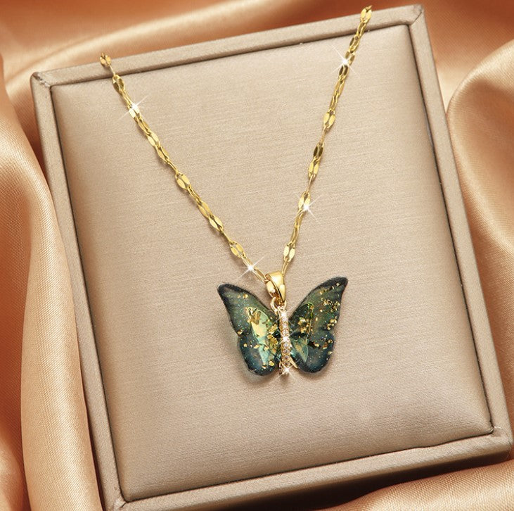 BUTTERFLY ANTI TARNISH STAINLESS STEEL NECKLACE