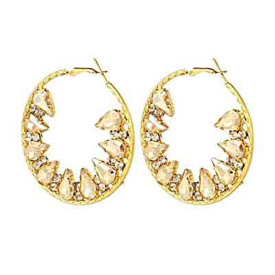 Crystal Cubic Zircon Hoop Earring