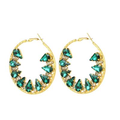 Crystal Cubic Zircon Hoop Earring
