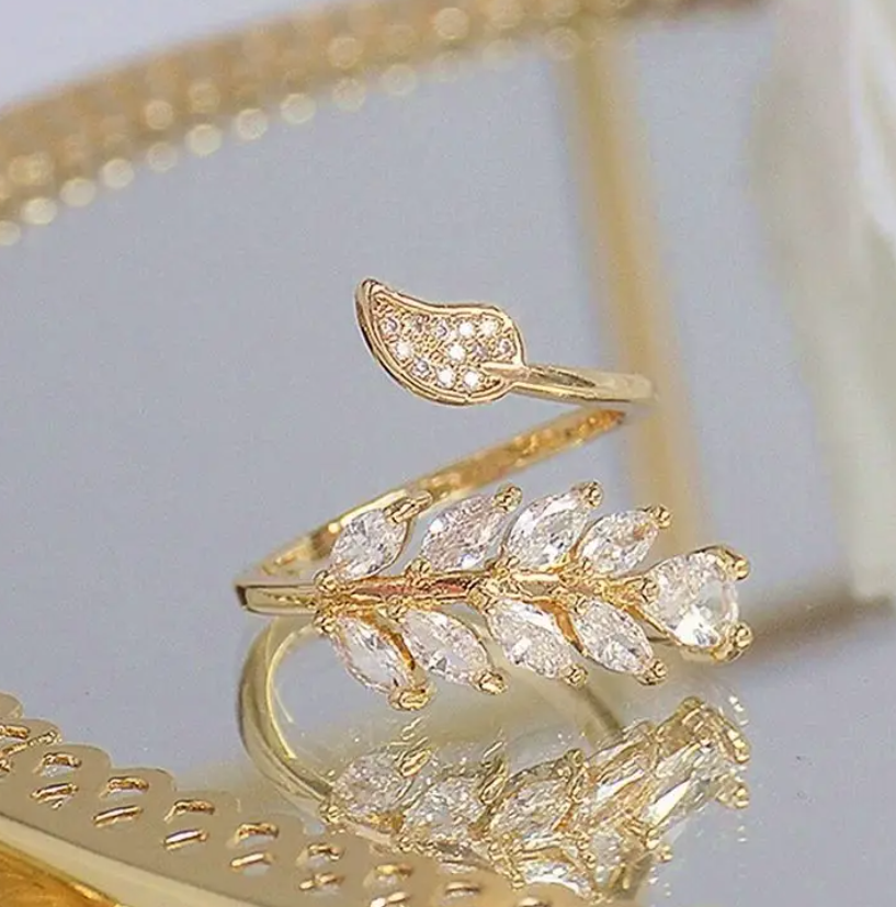 Leaf Adjustable Finger Ring