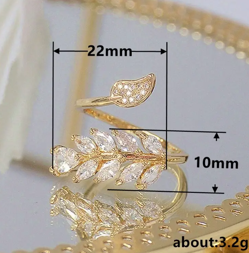 Leaf Adjustable Finger Ring