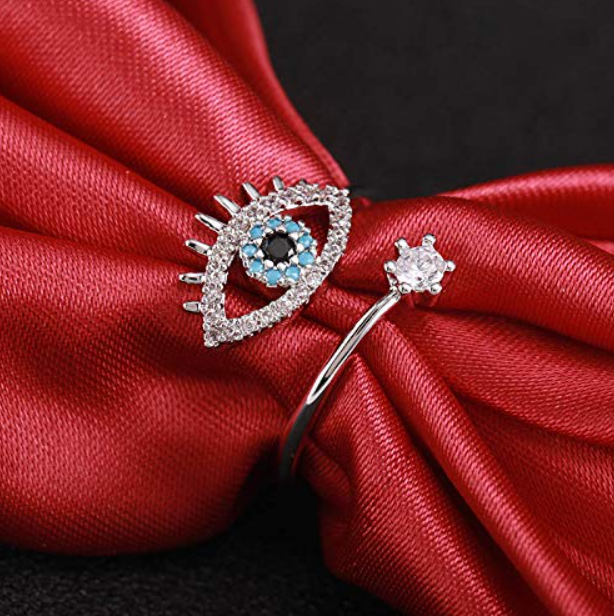 Evil Eye Adjustable Finger Ring