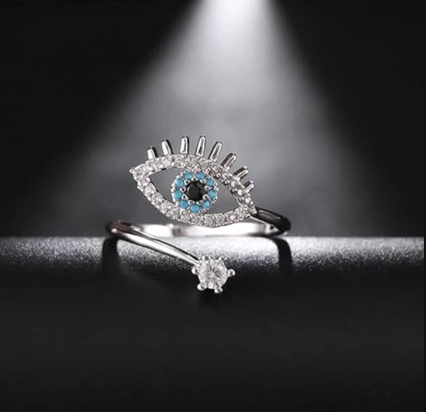 Evil Eye Adjustable Finger Ring