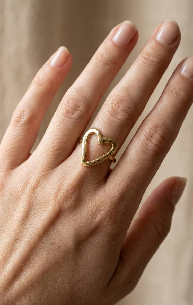 HEART GOLD OPEN KOREAN RINGS