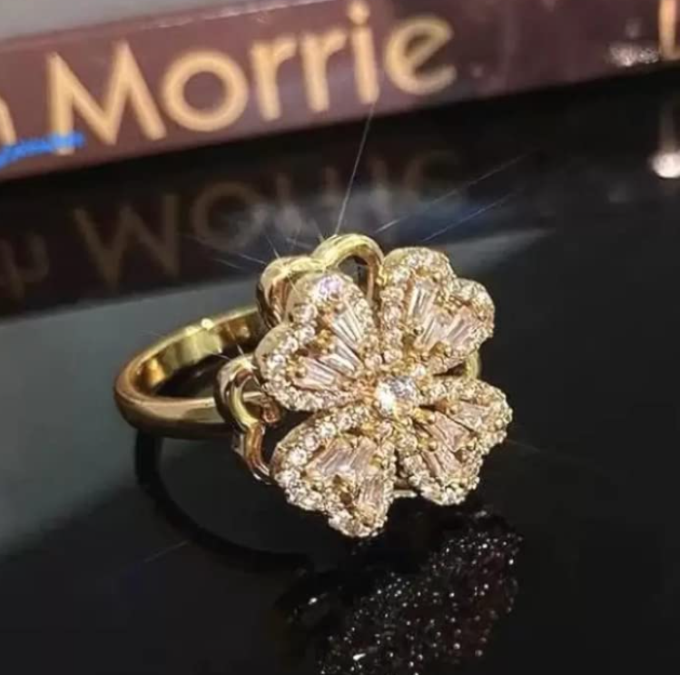 Heart Shape Spinning Rotating Finger Ring