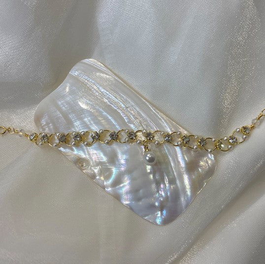 Diamond Pearl Bracelet
