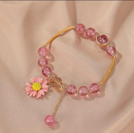 Daisy Flower Charm Korean Bracelet