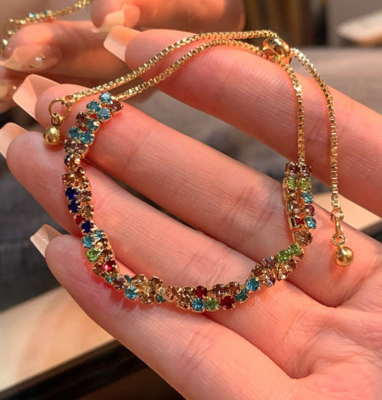 MULTICOLOR CRYSTAL KOREAN BRACELET
