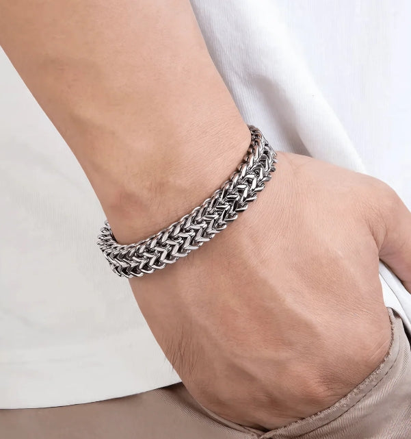 MENS ANTI TARNISH STAINLESS STEEL CHAIN BRACELET
