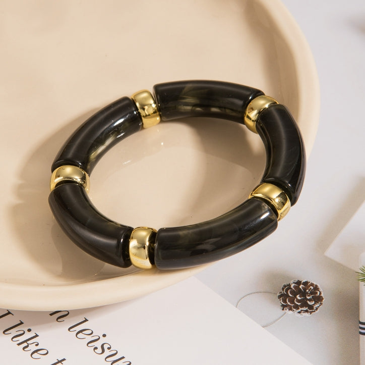RESIN TUBE STRETCHABLE KOREAN BRACELET