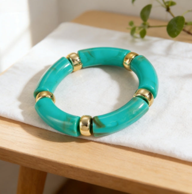 RESIN TUBE STRETCHABLE KOREAN BRACELET