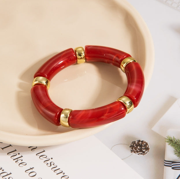 RESIN TUBE STRETCHABLE KOREAN BRACELET