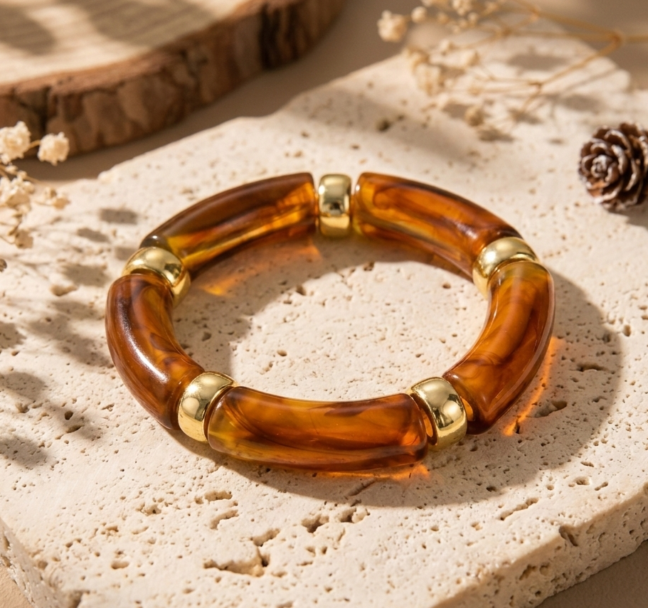 RESIN TUBE STRETCHABLE KOREAN BRACELET