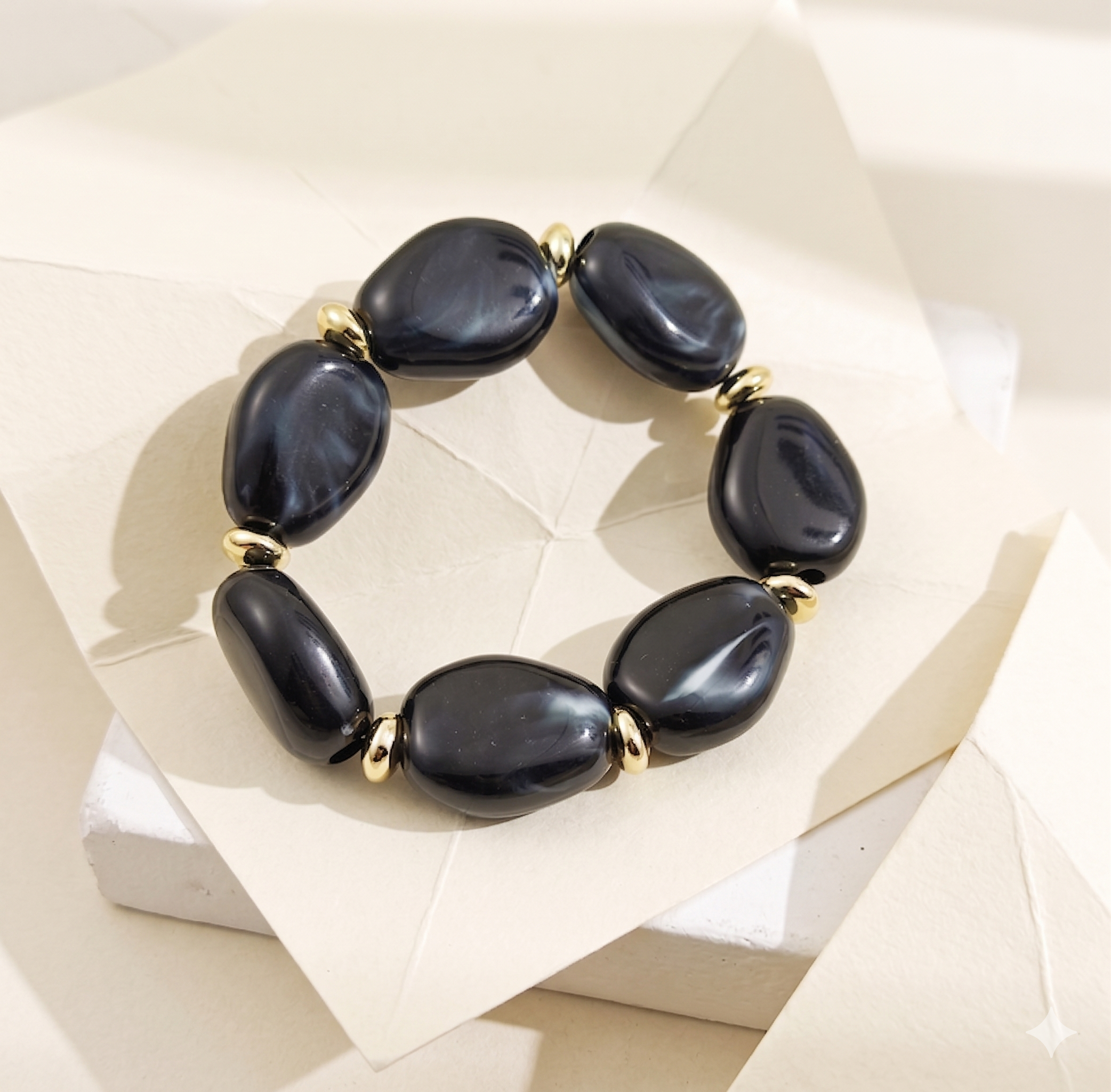 RESIN BEADED STRETCHABLE KOREAN BRACELET