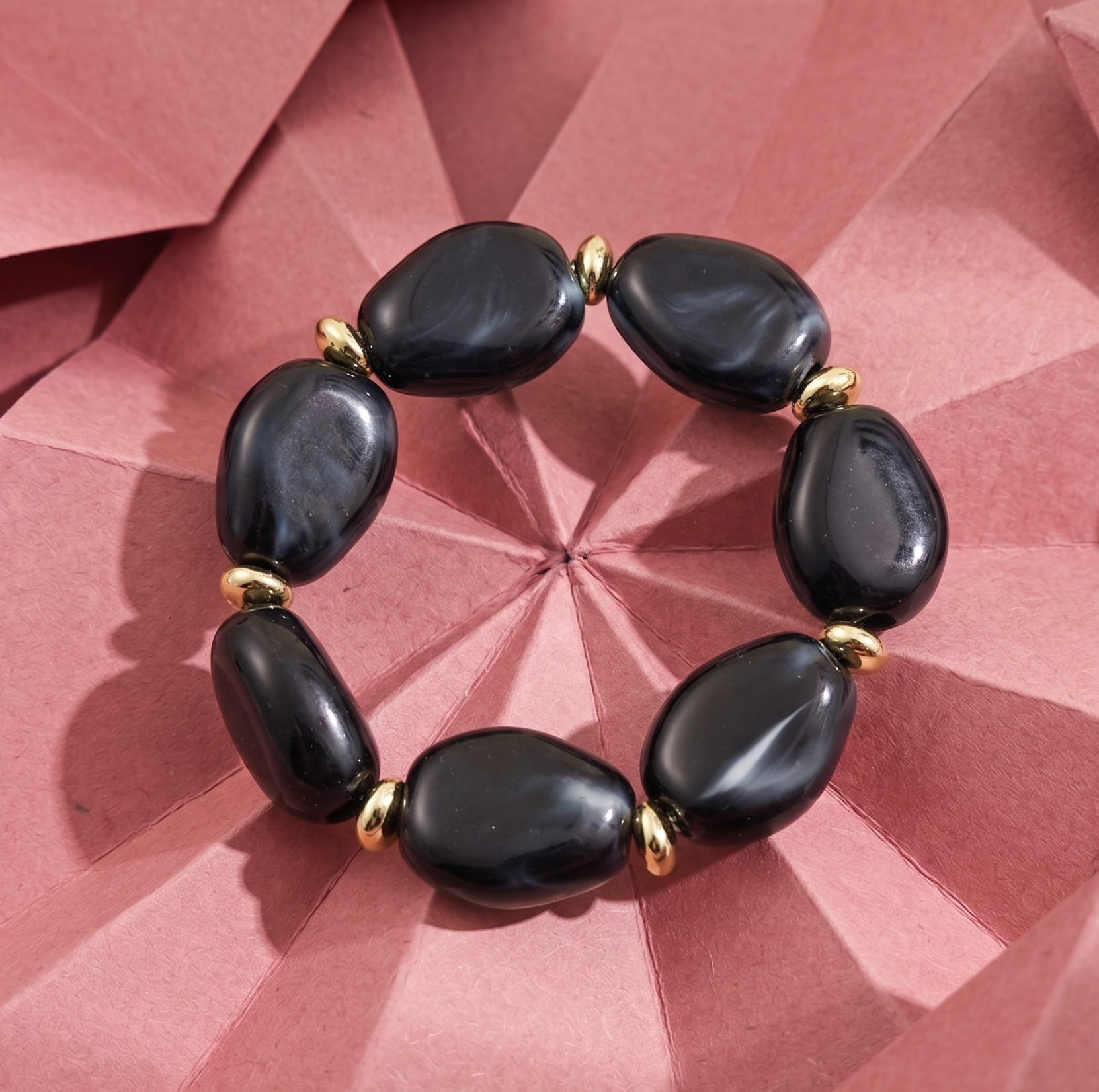 RESIN BEADED STRETCHABLE KOREAN BRACELET