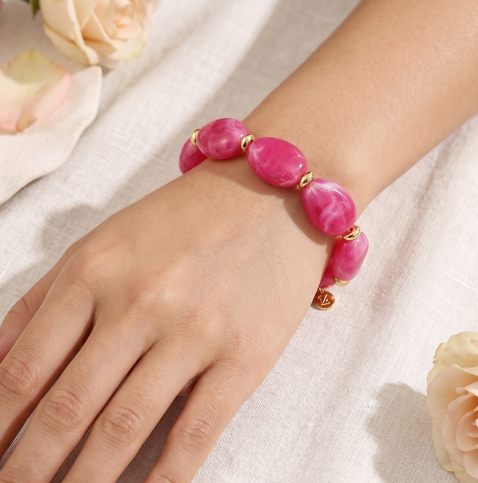 RESIN BEADED STRETCHABLE KOREAN BRACELET