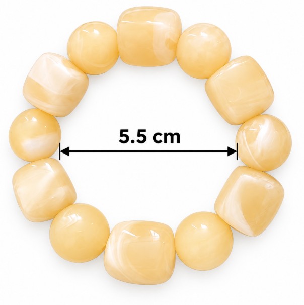 RESIN STONE STRETCHABLE BRACELET