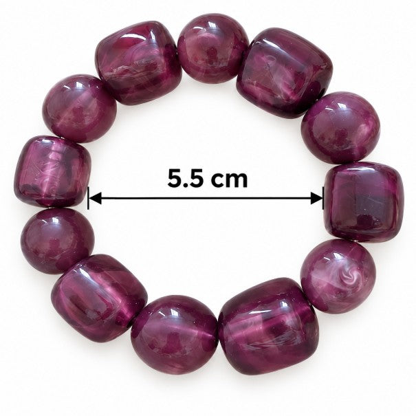 RESIN STONE STRETCHABLE BRACELET