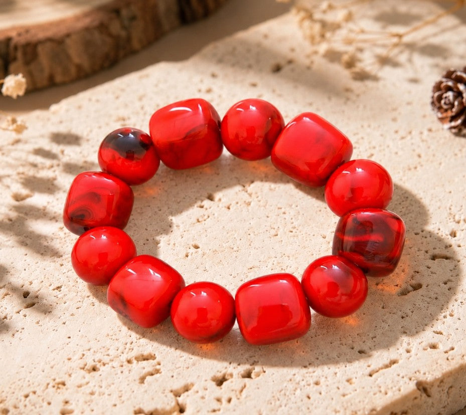 RESIN STONE STRETCHABLE BRACELET