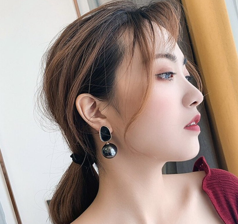 Pearl Ball Drop Earring